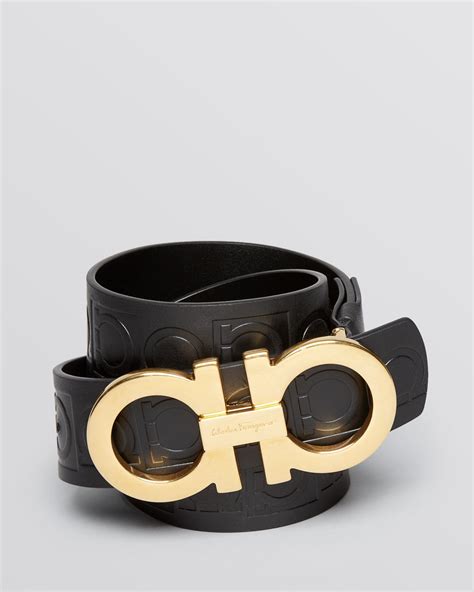 black gold ferragamo belt